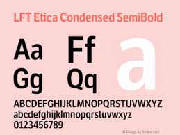 Przykład czcionki LFT Etica Condensed